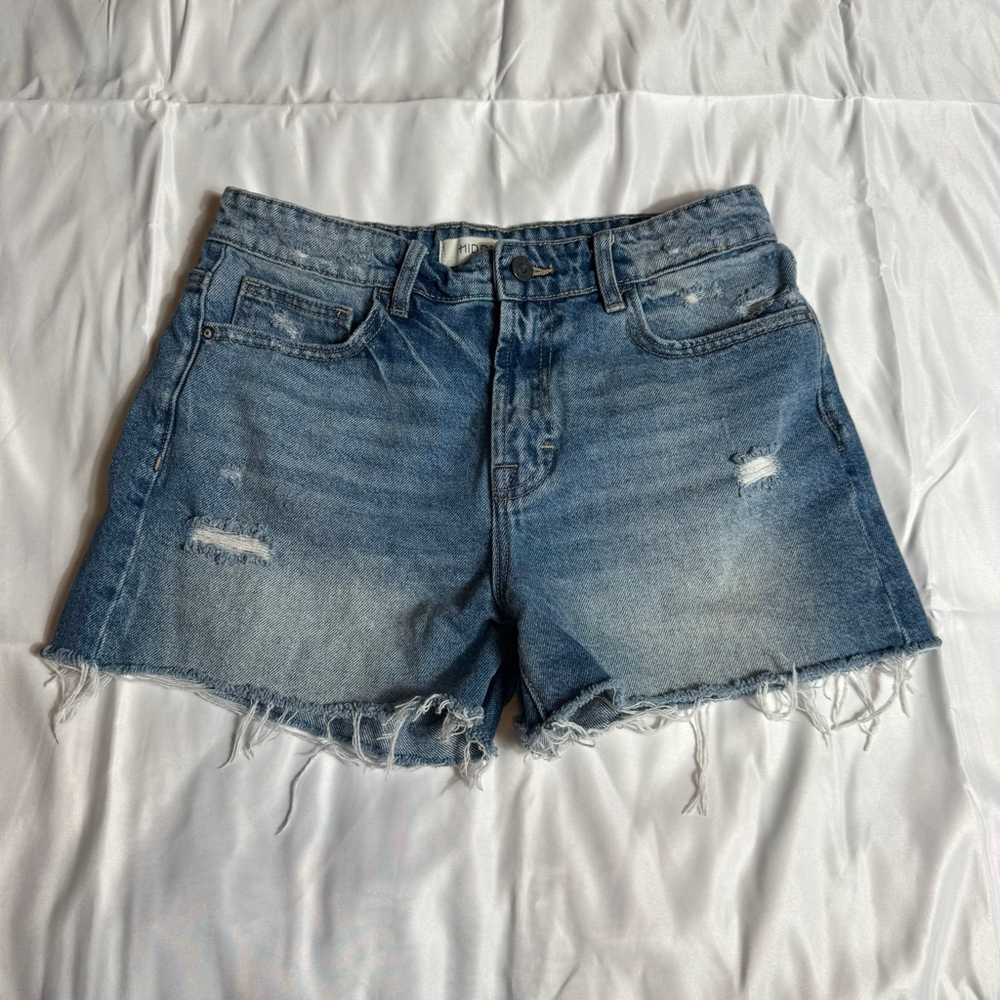 Women's HIDDEN Blue Distressed Jean Shorts XS